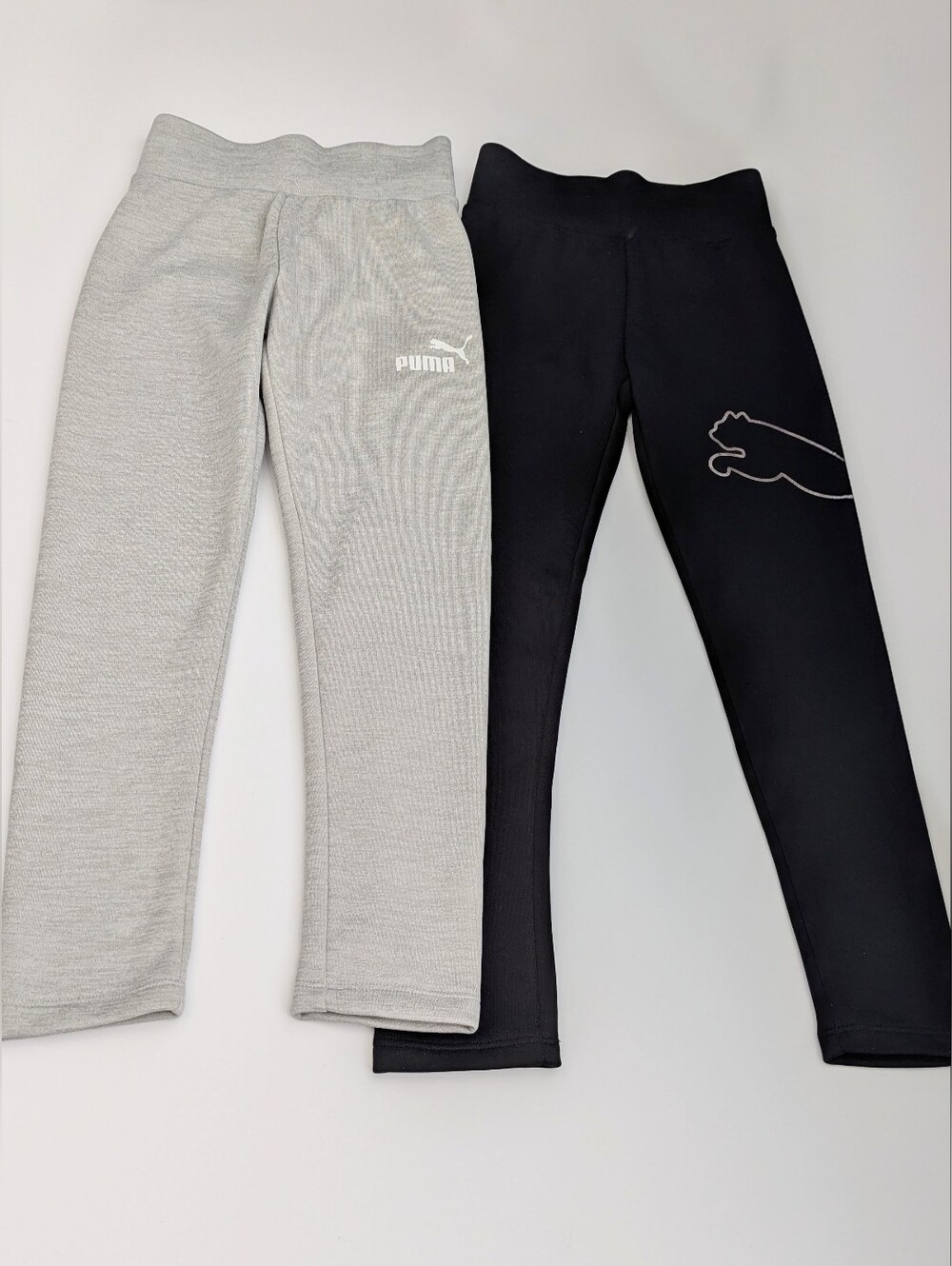Bundle of 2 Puma Girls' (7/8-Medium) Sweatpants/Joggers/Leggings w/Fleece Lining